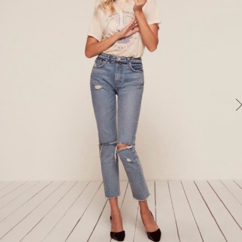 NWT🏷Reformation Julia High Rise Cigarette Antigua